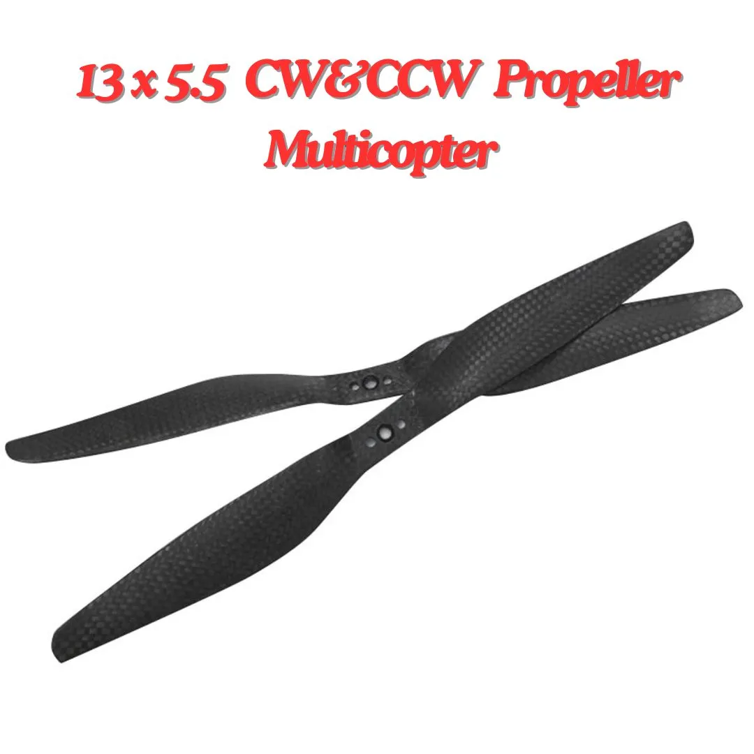 2-Blades 5.5-Pitch xx55 Propellers For Drone/Quadcopters CW   CCW (1-Pair)