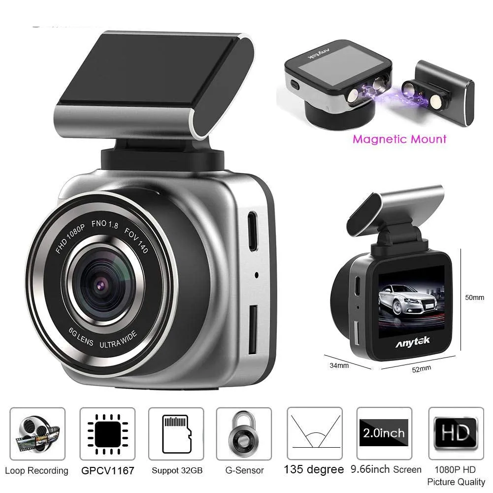 2.0" Screen Mini Car DVR Camera Full HD 1080P 160 Degree Lens