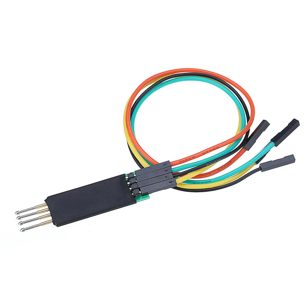 2.54mm 4P ARM Burning Download Line Thimble Test Spring Pin Probe Board 51.5x13mm DIY Spare Parts for RC Drone FPV