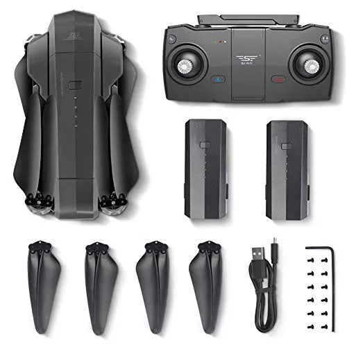 60Mins GPS Drones with Camera for Adults Long Flight Time 4K Photo1080P Video, Ruko F11 FPV Drone Quadcopter Drone for Beginners 2500mAh Battery Brushless Motor-Black (1 Extra Battery Carry Case)