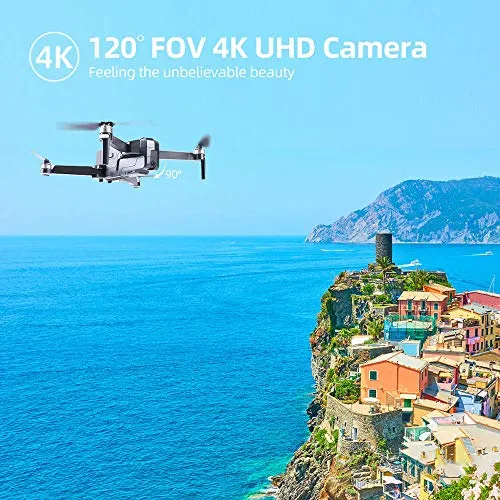 60Mins GPS Drones with Camera for Adults Long Flight Time 4K Photo1080P Video, Ruko F11 FPV Drone Quadcopter Drone for Beginners 2500mAh Battery Brushless Motor-Black (1 Extra Battery Carry Case)