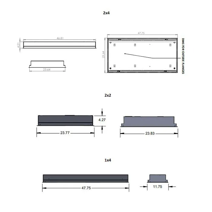 Advantage Environmental Lighting MEB Recessed Grid LED Operating Room