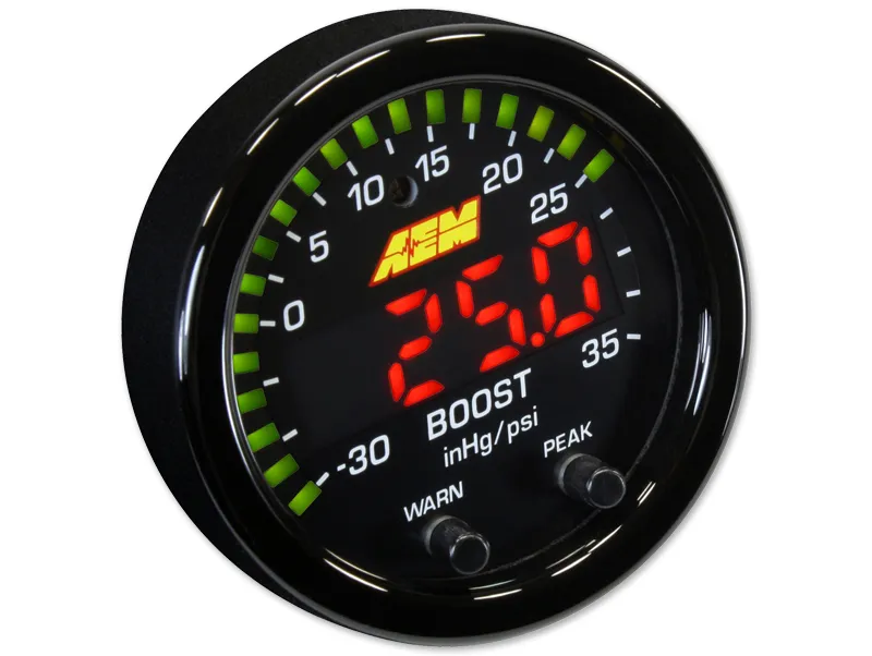 AEM X-Series Boost Pressure Gauge (35 PSI) (52mm) - Universal