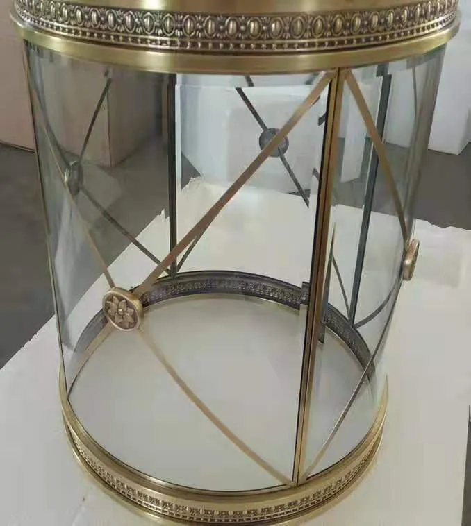 American All Copper Chandelier Glass Birdcage Copper Lamp