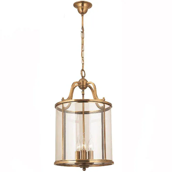 American All Copper Chandelier Glass Birdcage Copper Lamp