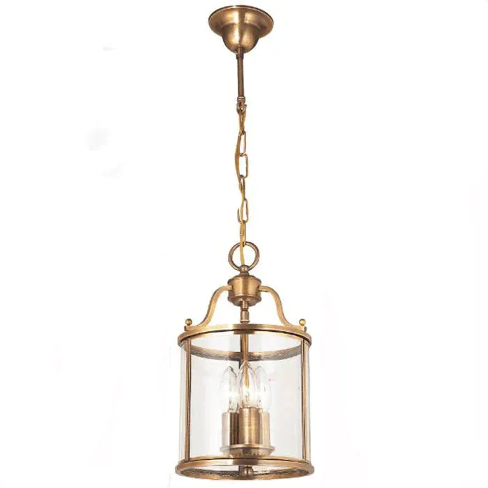American All Copper Chandelier Glass Birdcage Copper Lamp