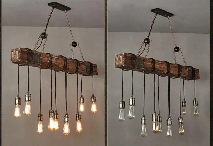 American retro Boat Wooden chandelier creative personalized wooden Chandelier