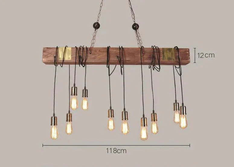 American retro Boat Wooden chandelier creative personalized wooden Chandelier