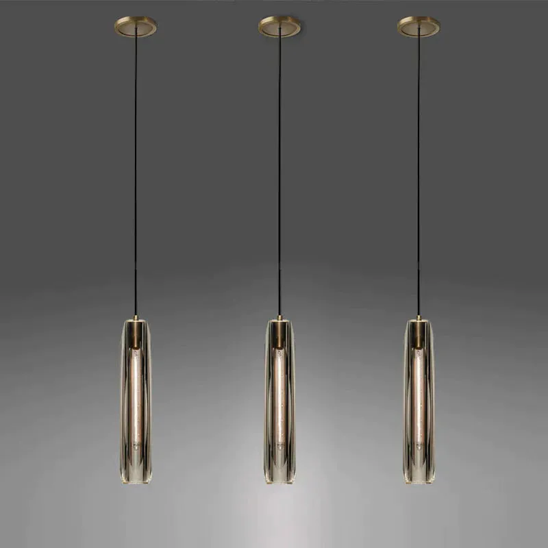 American Simple Copper Crystal Chandelier Bedroom Bedside Single Head Chandelier