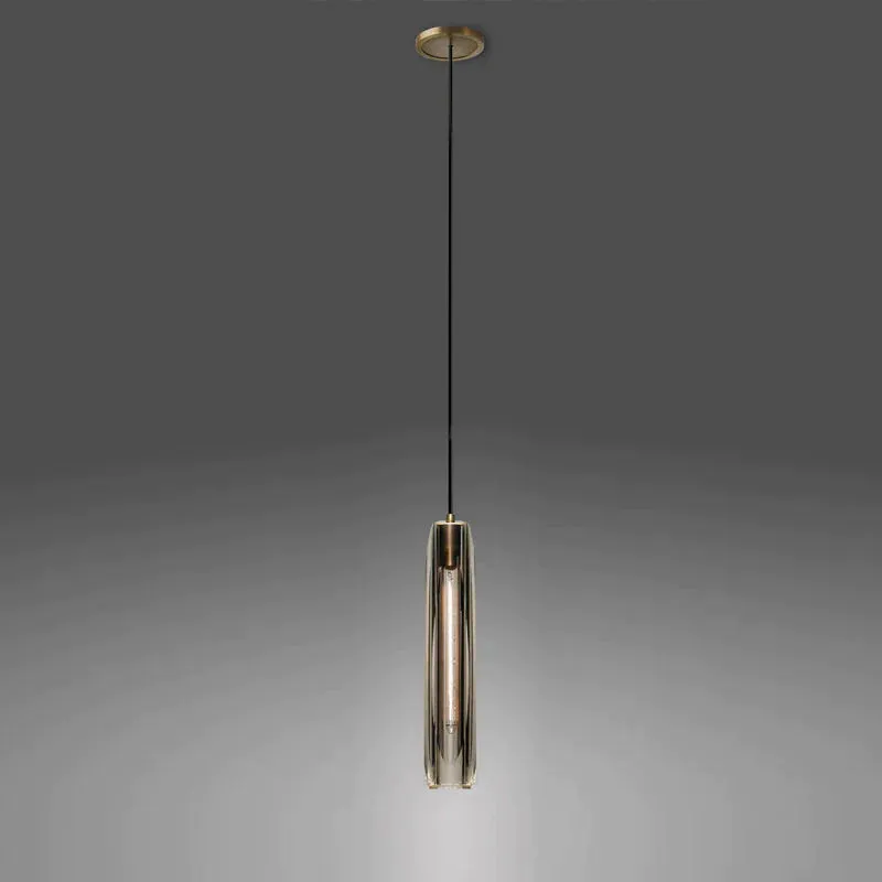 American Simple Copper Crystal Chandelier Bedroom Bedside Single Head Chandelier