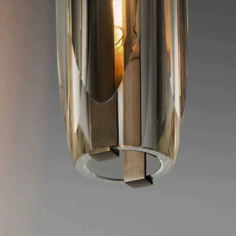 American Simple Copper Crystal Chandelier Bedroom Bedside Single Head Chandelier