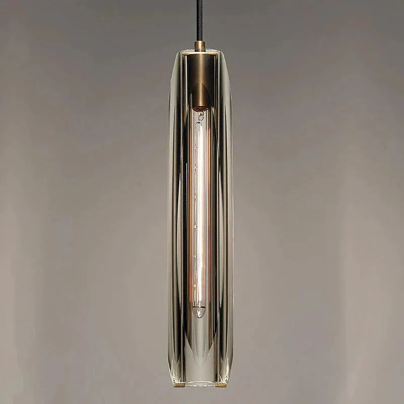 American Simple Copper Crystal Chandelier Bedroom Bedside Single Head Chandelier