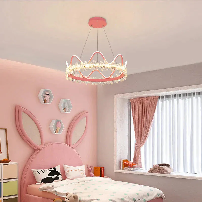 Bedroom Lamp Nordic Modern Simple Light Luxury Creative Personality Crown Crystal Chandelier