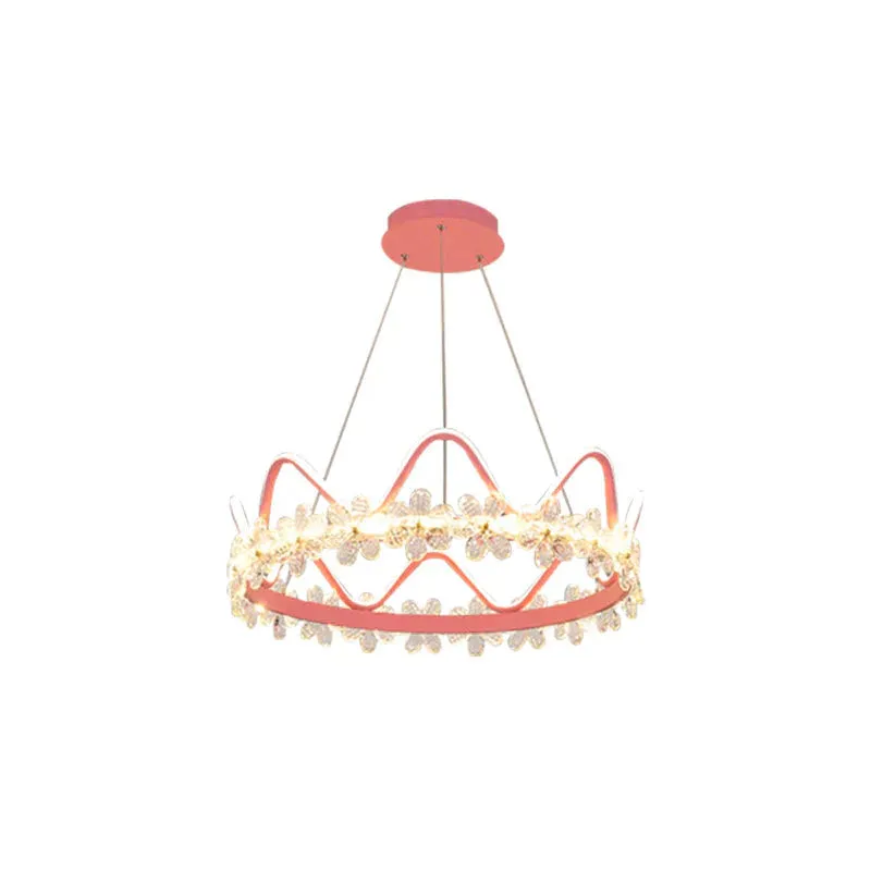 Bedroom Lamp Nordic Modern Simple Light Luxury Creative Personality Crown Crystal Chandelier