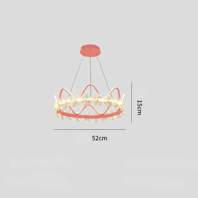 Bedroom Lamp Nordic Modern Simple Light Luxury Creative Personality Crown Crystal Chandelier