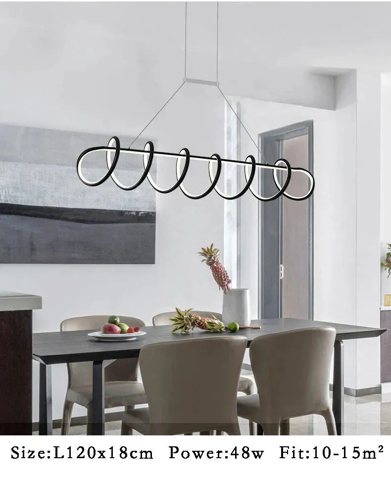 Black&White Modern LED Pendant Light For Living Room Dining Room Kitchen Ceiling Mounted Lamp Led Pendant lamp Hanging Lamp Home