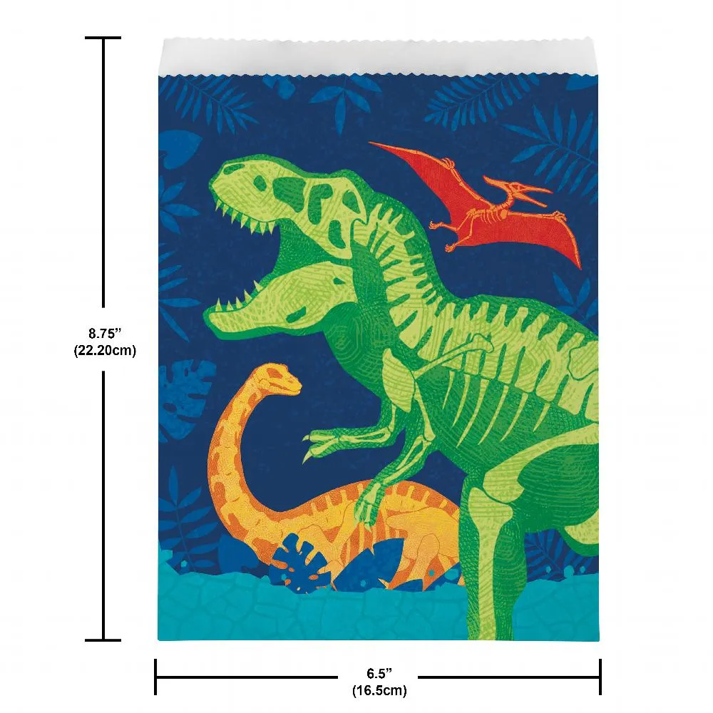 Bulk Dino Dig Paper Treat Bags, Large (Case of 96)
