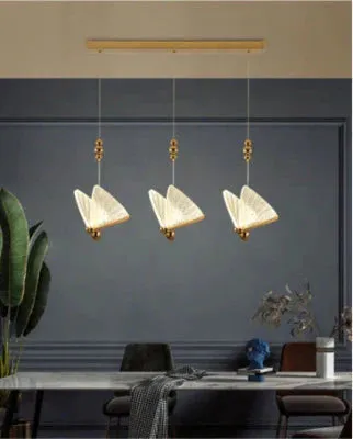 Butterfly Single Head Lamp Light Luxury Post Modern Bedroom Bedside Dining Room Villa Duplex Staircase Bar Counter Small Chandelier