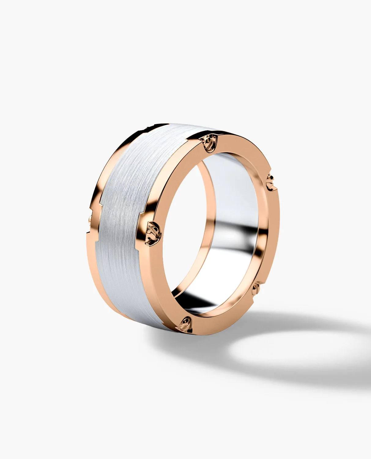 CABARRUS Two-Tone Gold Ring - Wide Version