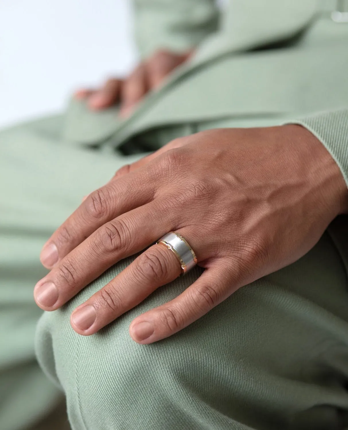 CABARRUS Two-Tone Gold Ring - Wide Version