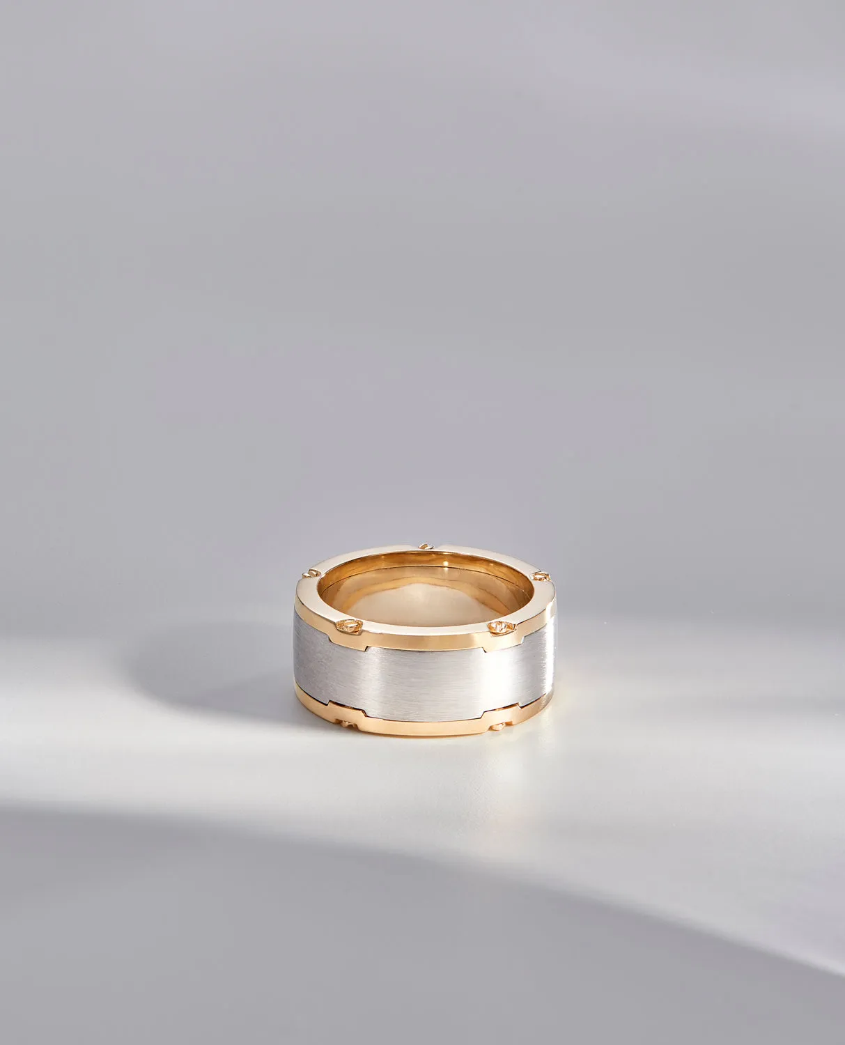 CABARRUS Two-Tone Gold Ring - Wide Version