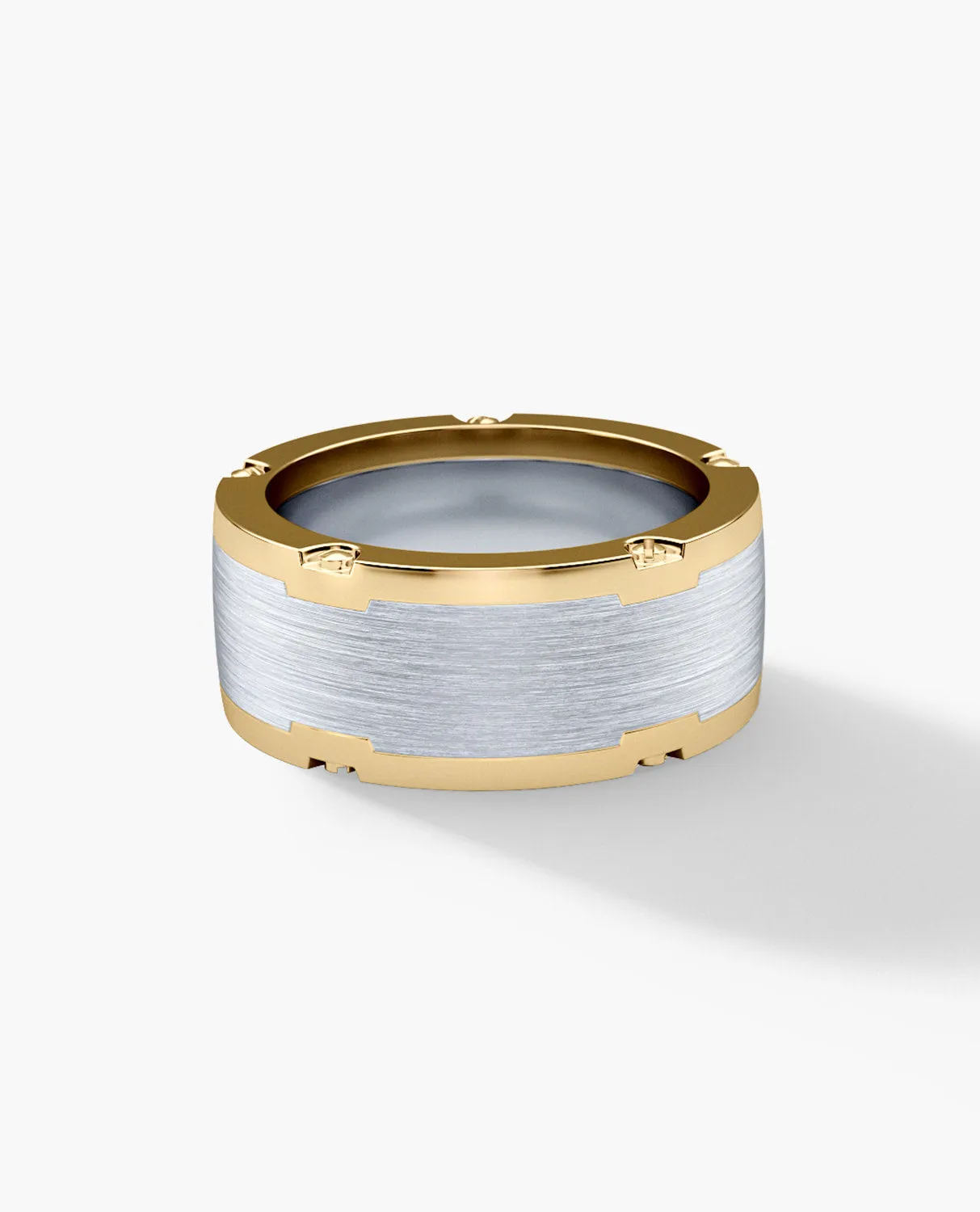 CABARRUS Two-Tone Gold Ring - Wide Version