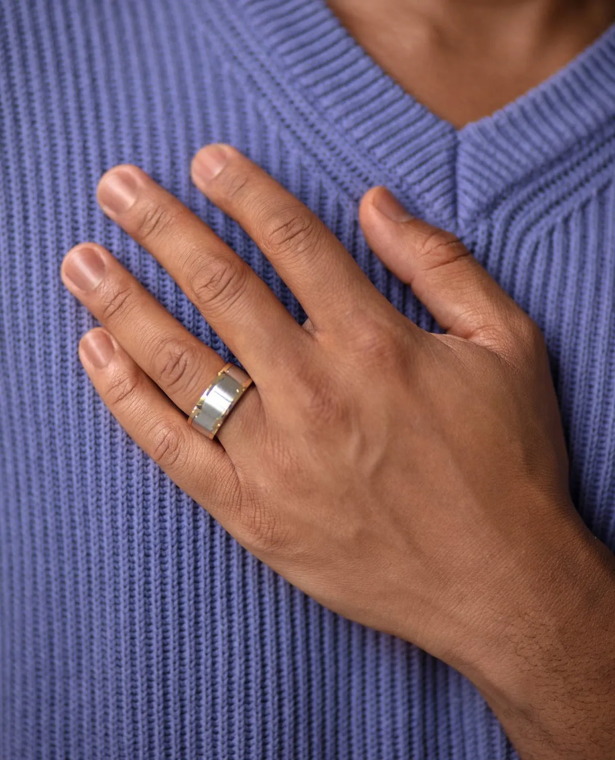 CABARRUS Two-Tone Gold Ring - Wide Version