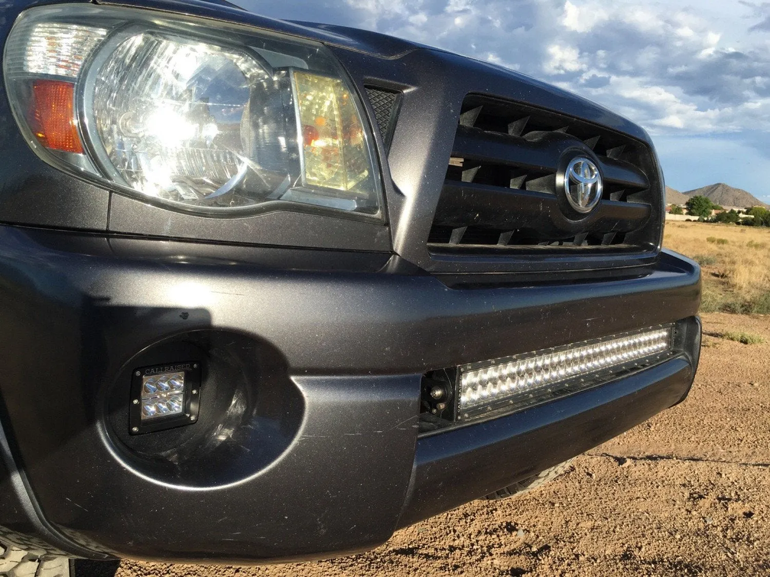 Cali Raised 2005-2011 Tacoma Fog Light LED Pod Replacements Brackets Kit