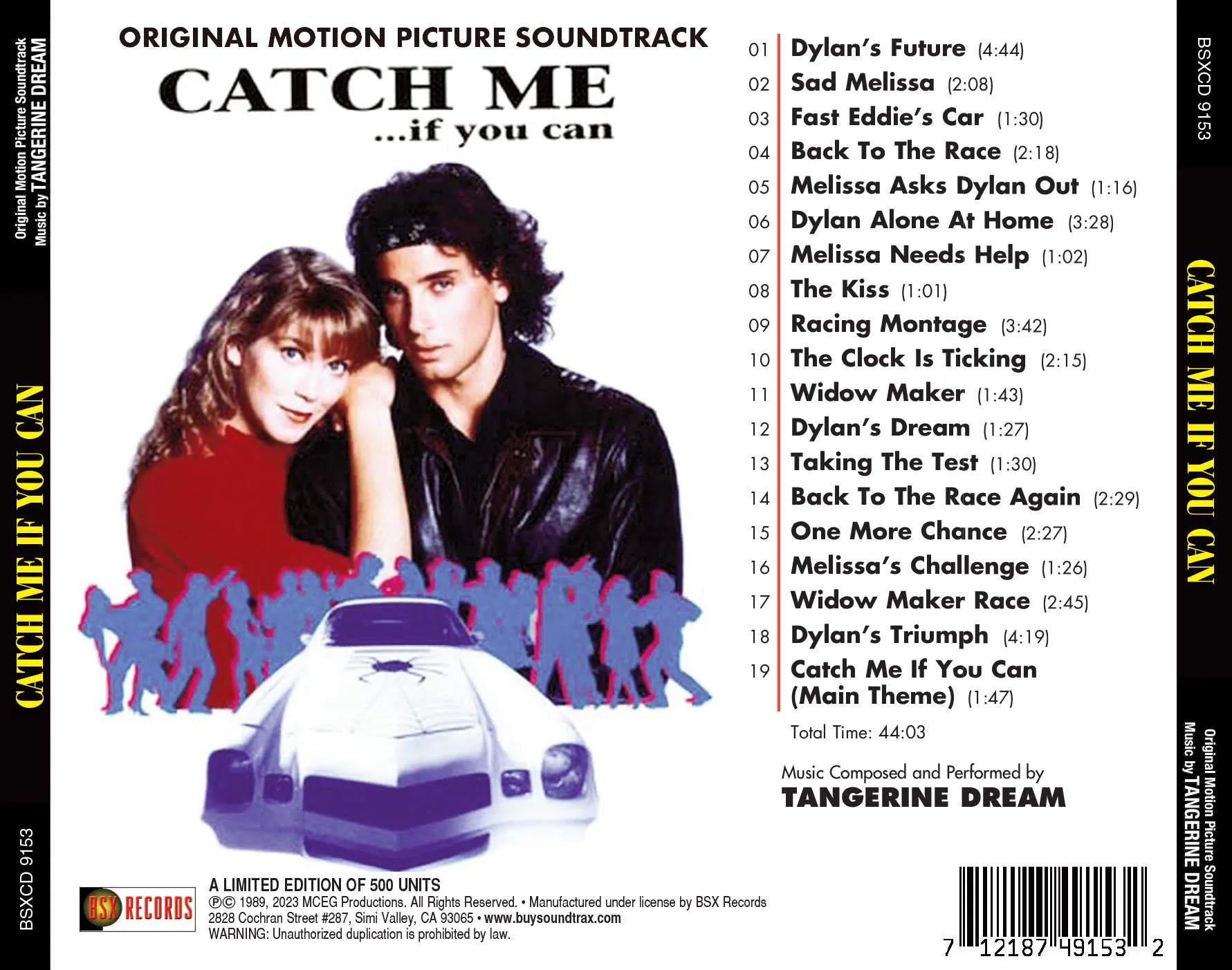 CATCH ME IF YOU CAN - Original Motion Picture Soundtrack by Tangerine Dream