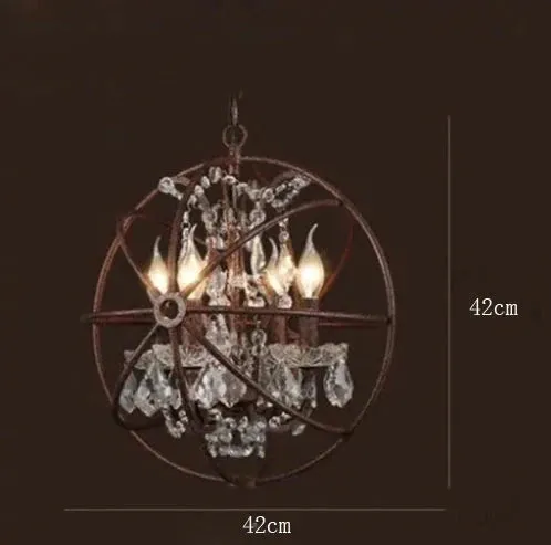 Chandelier Round Crystal Lamp Staircase Restaurant Bar Decoration Clothing Store Retro Living Room Lamps