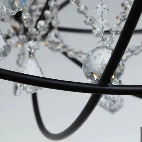 Chandelier Round Crystal Lamp Staircase Restaurant Bar Decoration Clothing Store Retro Living Room Lamps