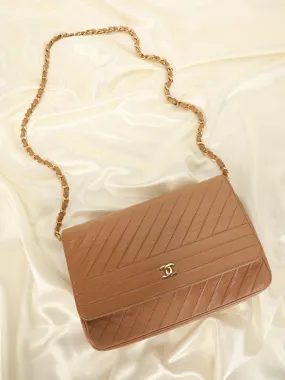 Chanel Lambskin Nude Shoulder Bag