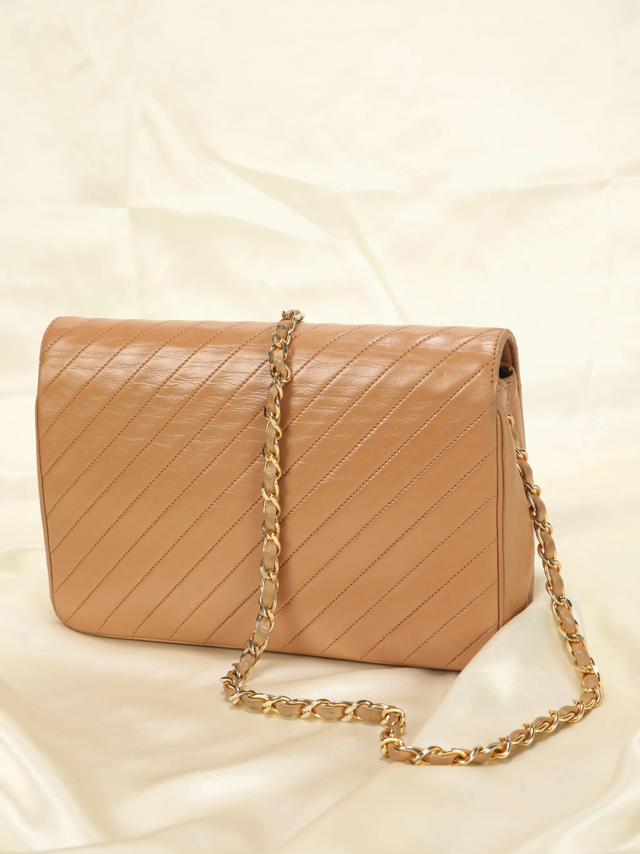Chanel Lambskin Nude Shoulder Bag