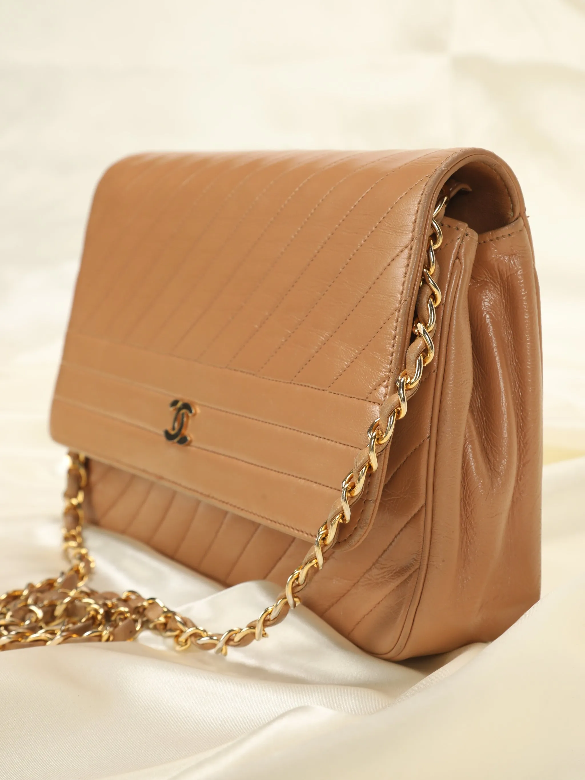 Chanel Lambskin Nude Shoulder Bag