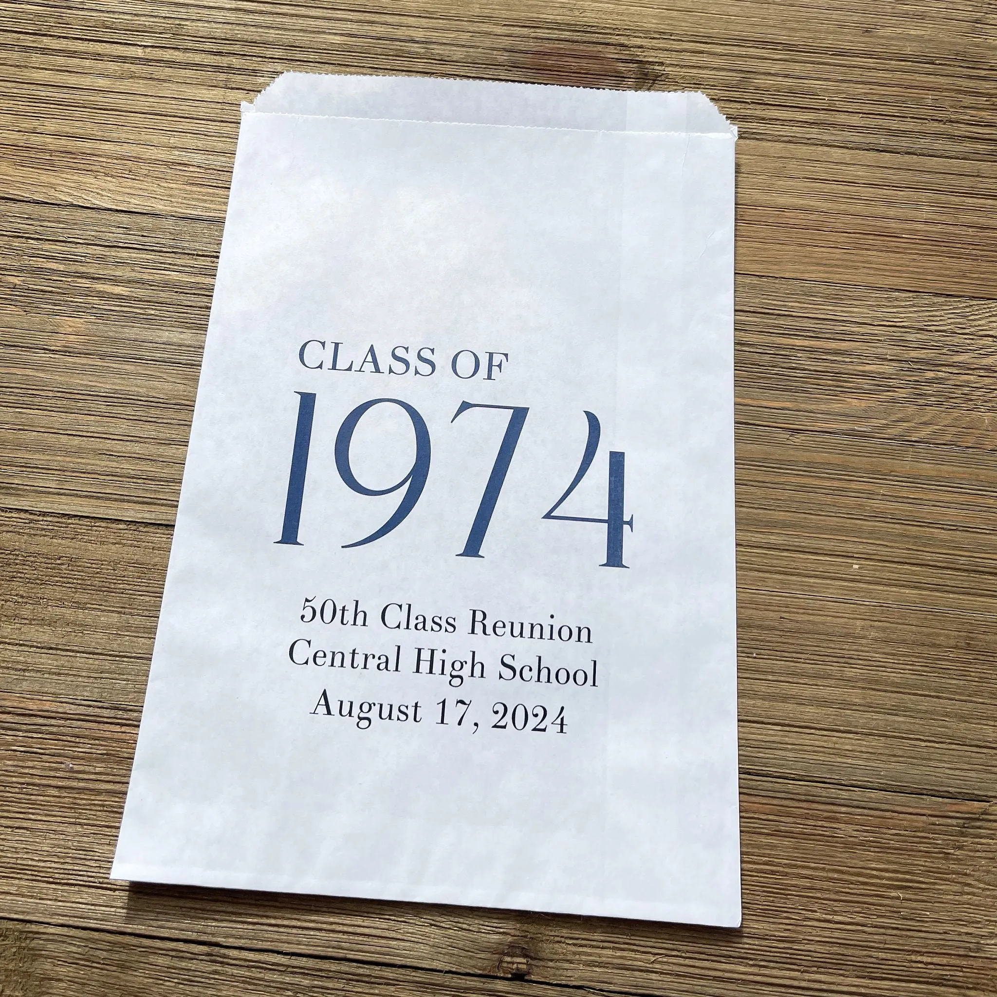 Class Reunion Favor Bags