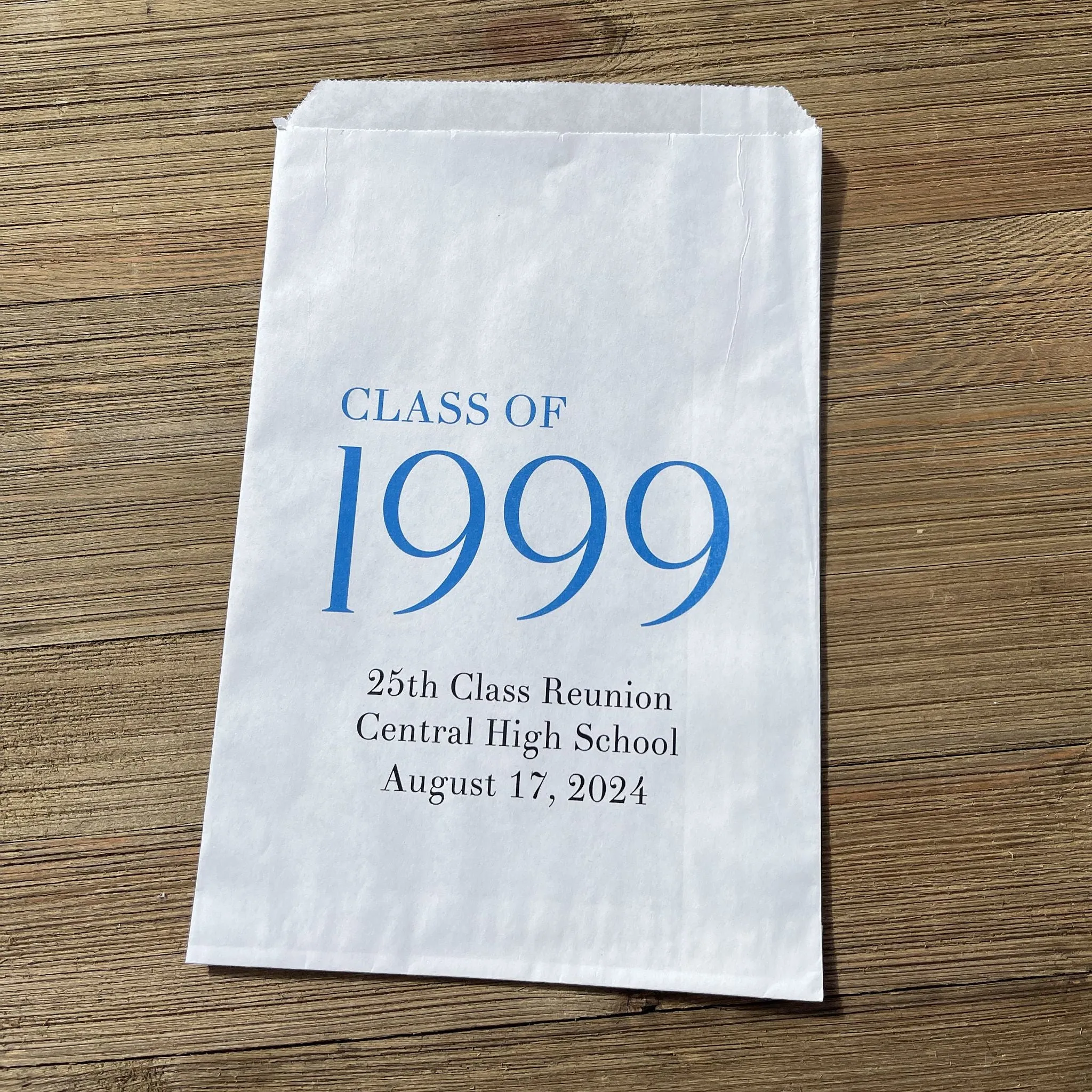 Class Reunion Favor Bags
