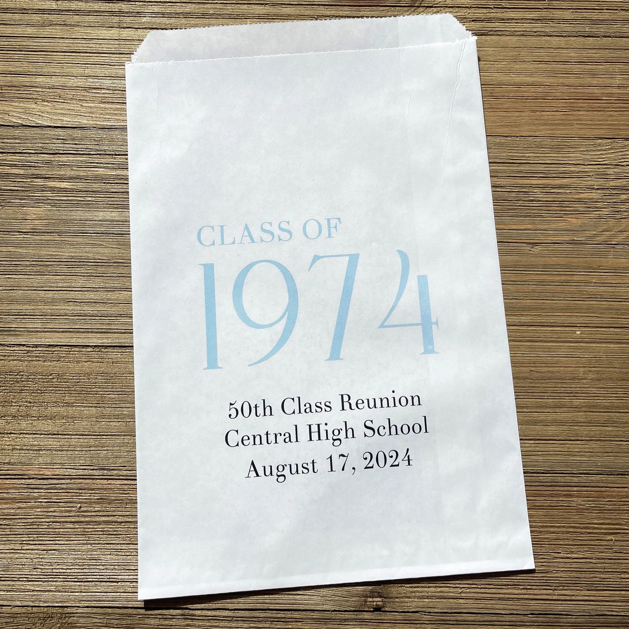 Class Reunion Favor Bags
