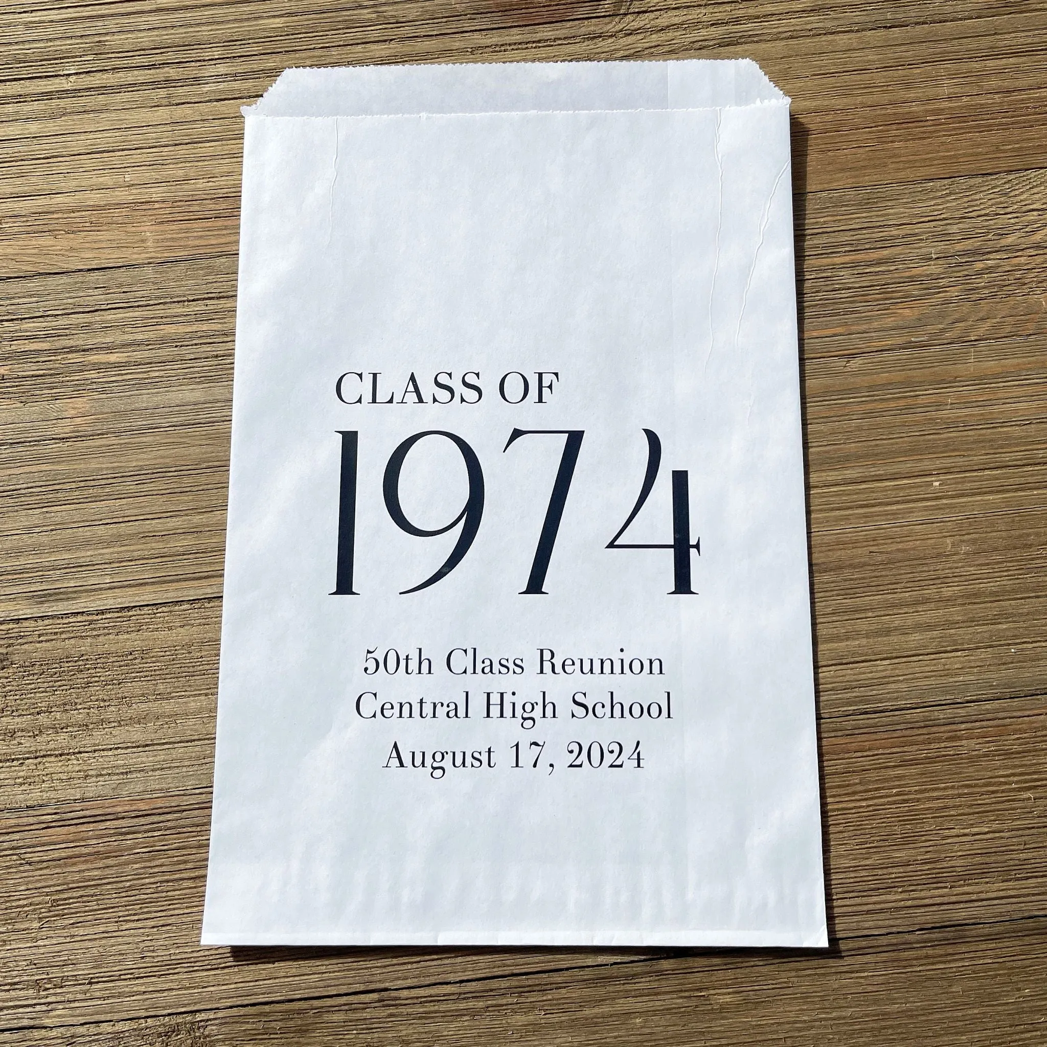 Class Reunion Favor Bags