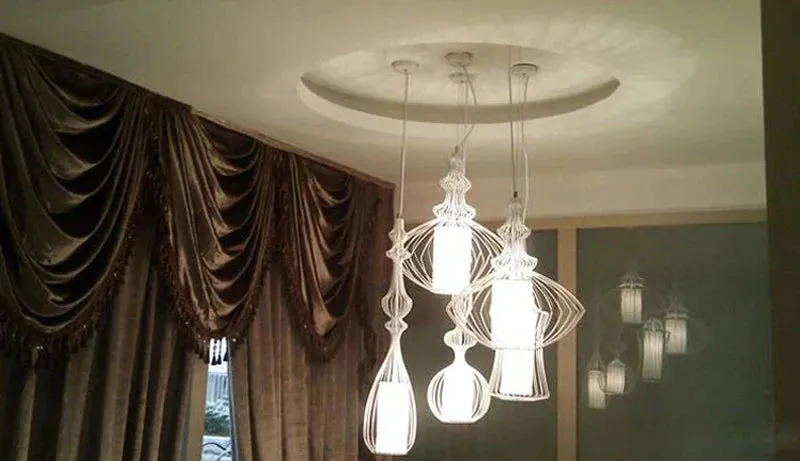 Creative Cafe Retro Birdcage Lamp Chandelier