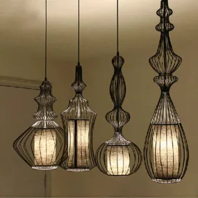 Creative Cafe Retro Birdcage Lamp Chandelier