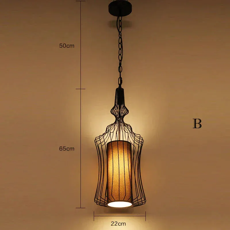 Creative Cafe Retro Birdcage Lamp Chandelier