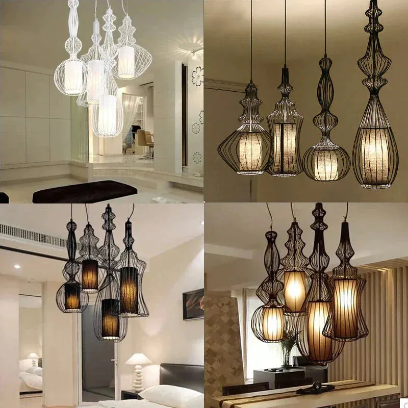 Creative Cafe Retro Birdcage Lamp Chandelier