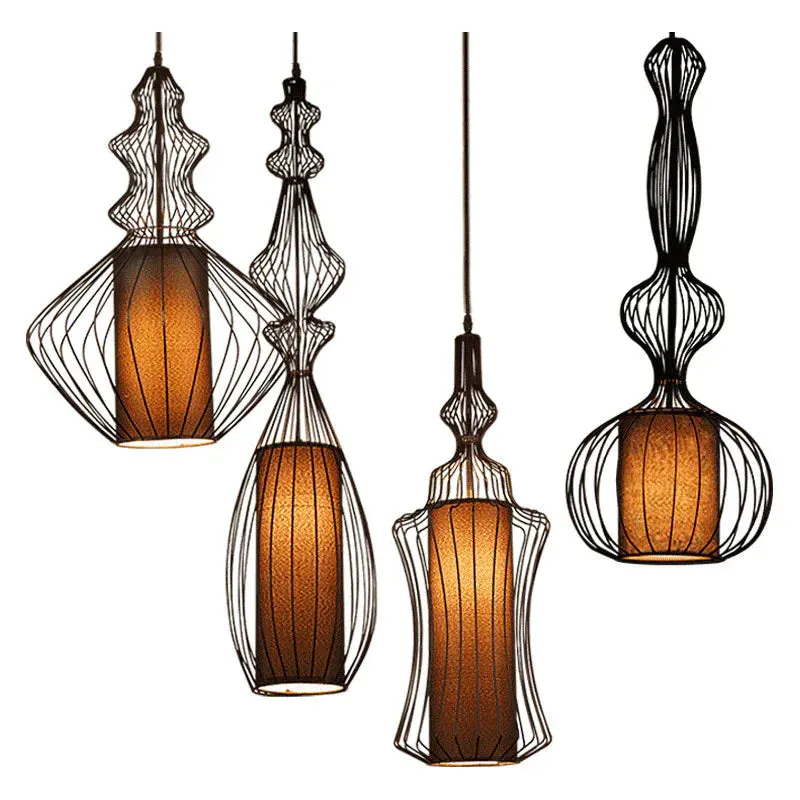 Creative Cafe Retro Birdcage Lamp Chandelier