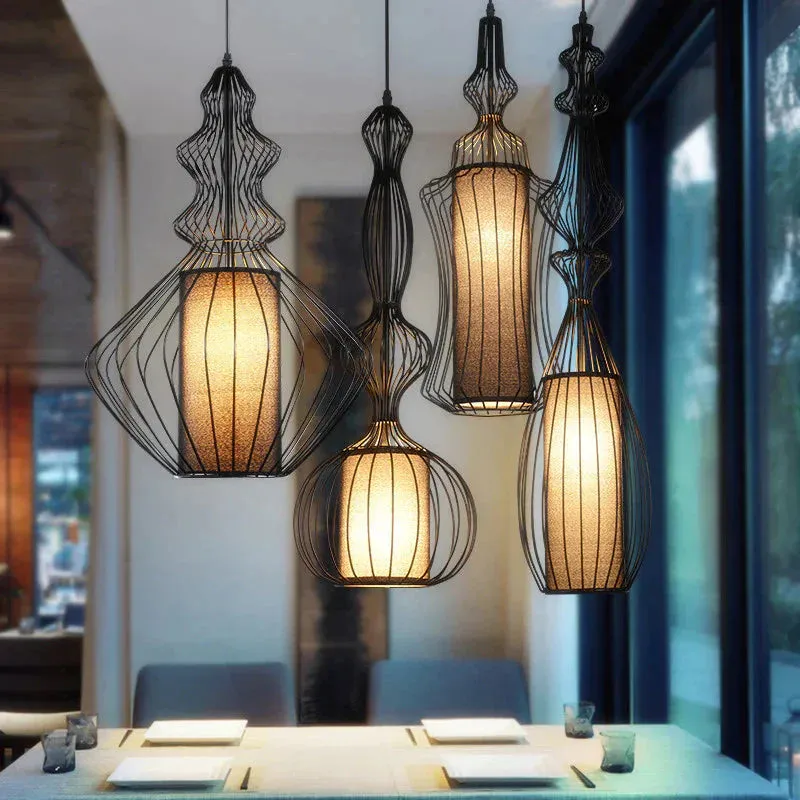 Creative Cafe Retro Birdcage Lamp Chandelier