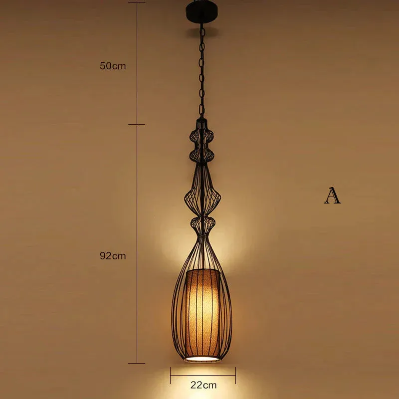 Creative Cafe Retro Birdcage Lamp Chandelier