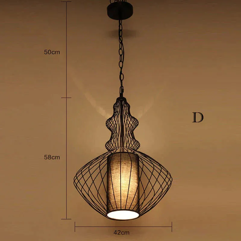 Creative Cafe Retro Birdcage Lamp Chandelier