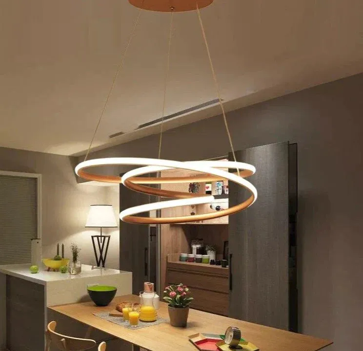 Creative LED Pendant Lights Dinning Room Modern Hanging Lamps Living Room Restaurant Bar Aluminum Luminaria RC Dimming