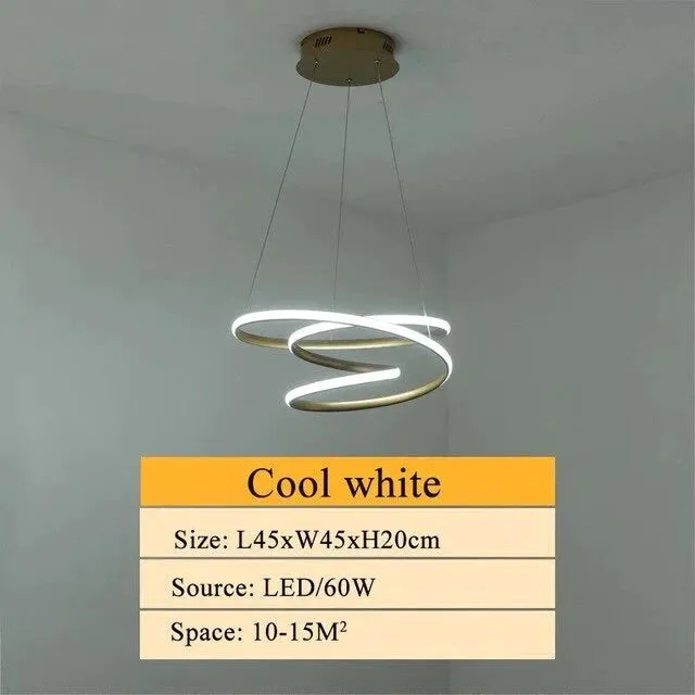 Creative LED Pendant Lights Dinning Room Modern Hanging Lamps Living Room Restaurant Bar Aluminum Luminaria RC Dimming