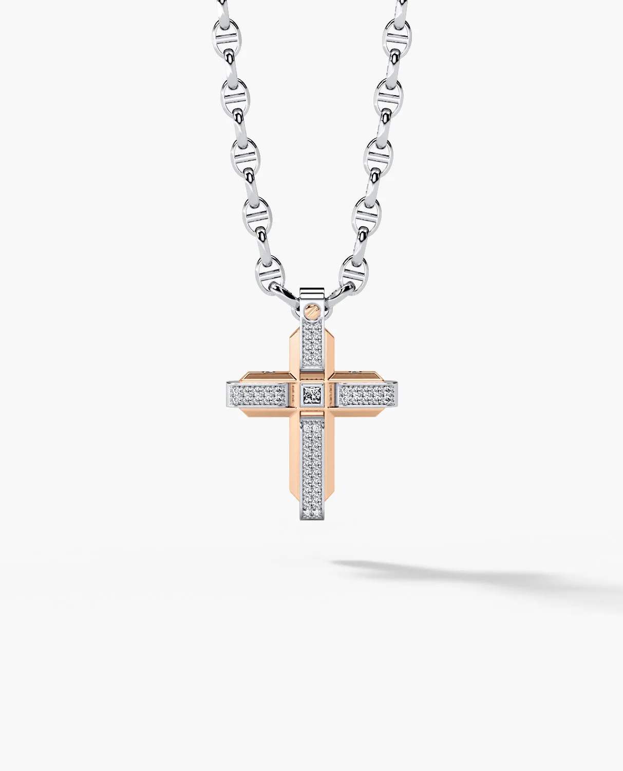 CROSS Pendant in Gold with 0.60ct Diamonds