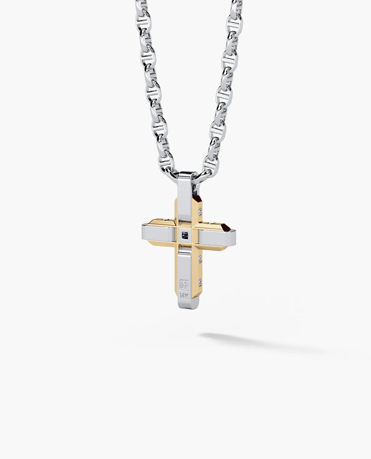 CROSS Pendant in Gold with 0.60ct Diamonds
